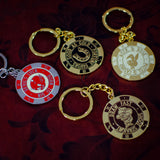 Horseshoe Poker Chip Metal Keychain
