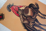 Bucking Horse A3 Art Print