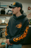 Rock And Rose Motel Flaming Eagle Hoodie