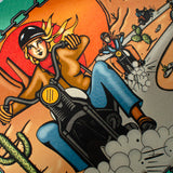 Traditional American Style Iron Horse Art Print Extra Close Up 