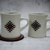 Both Of The Out Yonder Mugs, In Red & Brown