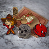 5 Enamel Pins Sold At The Rock & Rose Motel